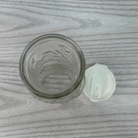 Good Seasons Salad Dressing Cruet Shaker Bottle Glass Vines Embossed w/ Lid VTG - Picture 7 of 7